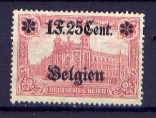 (016) Post in Belgien Nr.8        (*)  ohne Gummierung