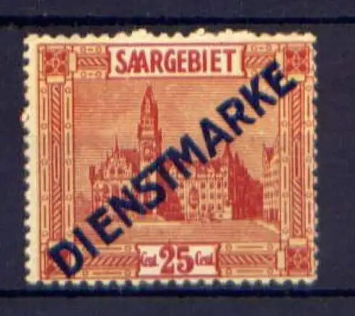 (235) Saargebiet Dienst Nr.6      *  ungebraucht   