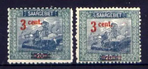 Saargebiet Nr.70 A + B      **  MNH            (205)