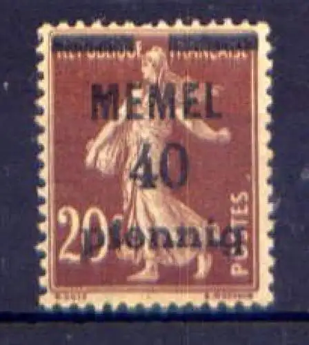 Memelgebiet Nr.22       **  MNH            (011)