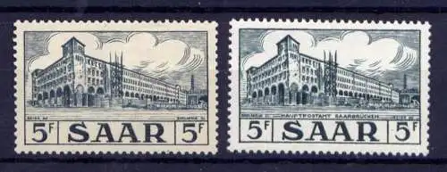 (154) Saarland Nr.322 + 323            **  postfrisch