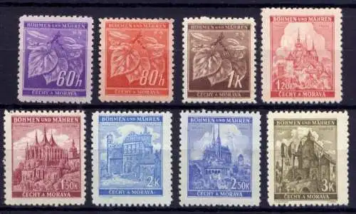 Deutsches Reich Böhmen und Mähren Nr.65/72       **  MNH        (318)