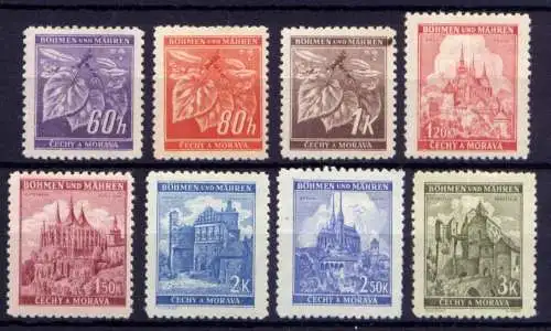 Deutsches Reich Böhmen und Mähren Nr.65/72       **  MNH        (317)