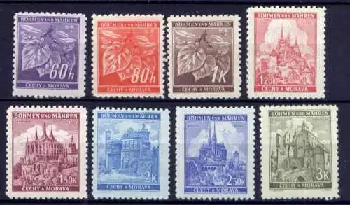 Deutsches Reich Böhmen und Mähren Nr.65/72       **  MNH        (315)