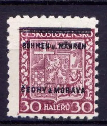 Deutsches Reich Böhmen und Mähren Nr.5       **  MNH        (287)