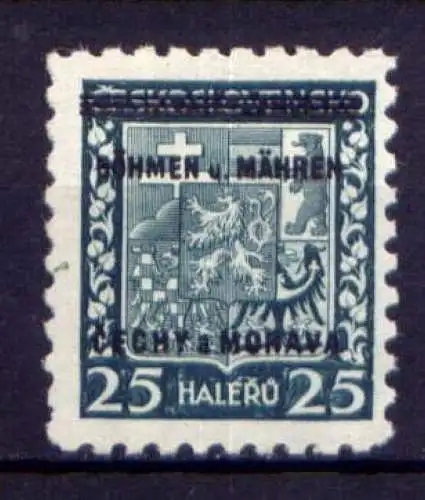 Deutsches Reich Böhmen und Mähren Nr.4       **  MNH        (286)