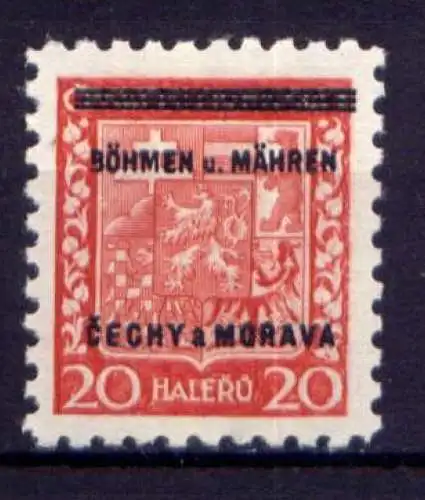 (284) Böhmen und Mähren Nr.3       **  postfrisch