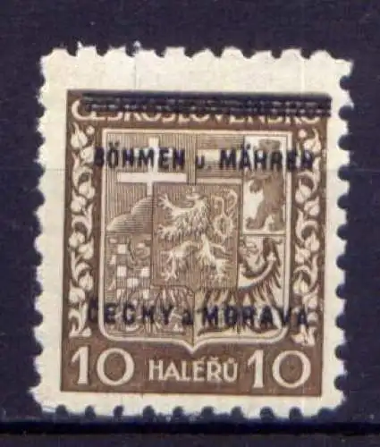 (282) Böhmen und Mähren Nr.2       **  postfrisch