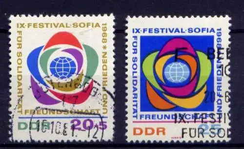 DDR Nr.1377/8                        O  used       (26763) ( Jahr 1968 )