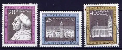 DDR Nr.1317/9                       O  used       (26744) ( Jahr 1967 )