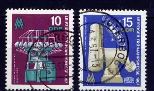DDR Nr.1254/5                       O  used       (26727) ( Jahr 1967 )