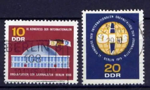 DDR Nr.1212/3                       O  used       (26718) ( Jahr 1966 )