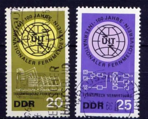 DDR Nr.1113/4                       O  used       (26683) ( Jahr 1965 )