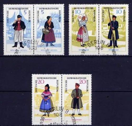 (26673) DDR Nr.1074/9 Paare                       O  gestempelt