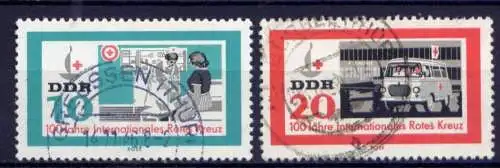 DDR Nr.956/7                       O  used       (26641) ( Jahr 1963 )