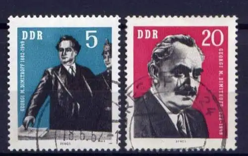 DDR Nr.893/4                       O  used       (26625) ( Jahr 1962 )