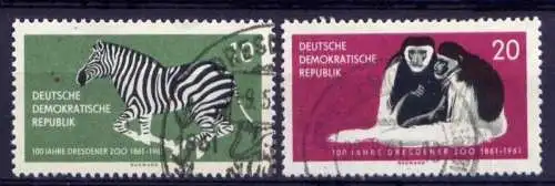 DDR Nr.825/6                      O  used       (26605) ( Jahr 1961 )