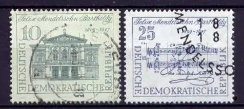 DDR Nr.676/7                      O  used       (26555) ( Jahr 1959 )