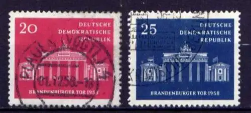DDR Nr.665/6                      O  used       (26548) ( Jahr 1958 )