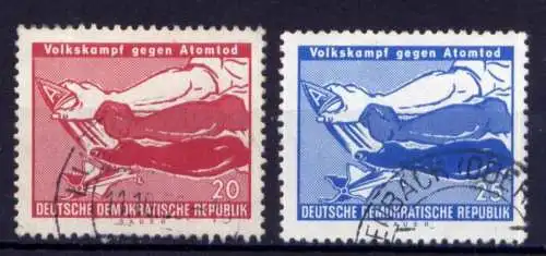 DDR Nr.655/6                      O  used       (26543) ( Jahr 1958 )