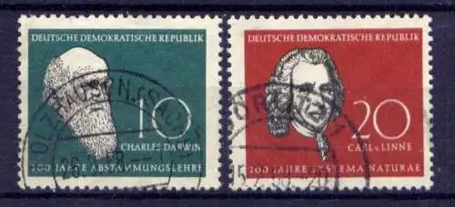 DDR Nr.631/2                      O  used       (26533) ( Jahr 1958 )