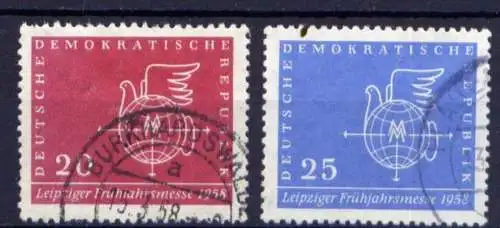 DDR Nr.618/9                      O  used       (26527) ( Jahr 1958 )