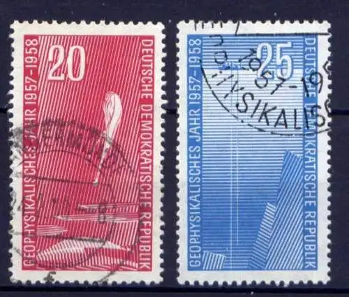 DDR Nr.616/7                      O  used       (26526) ( Jahr 1958 )