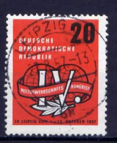 DDR Nr.595                      O  used       (26517) ( Jahr 1957 )