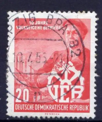 DDR Nr.527                      O  used       (26492) ( Jahr 1956 )