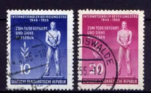 DDR Nr.459/60                      O  used       (26473) ( Jahr 1955 )