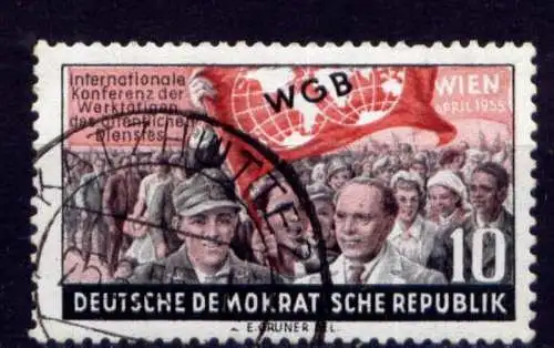 DDR Nr.452                      O  used       (26471) ( Jahr 1955 )