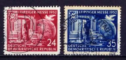 DDR Nr.315/6                      O  used       (26428) ( Jahr 1952 )
