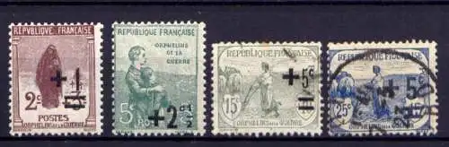 (1863) Frankreich Nr.144/7        O + *  gestempelt + ungebraucht