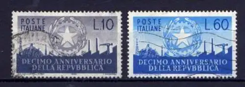 (1047) Italien Nr.967 + 969        O  gestempelt