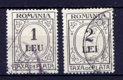 Rumänien Porto Nr.58 + 59          O  used        (1151)