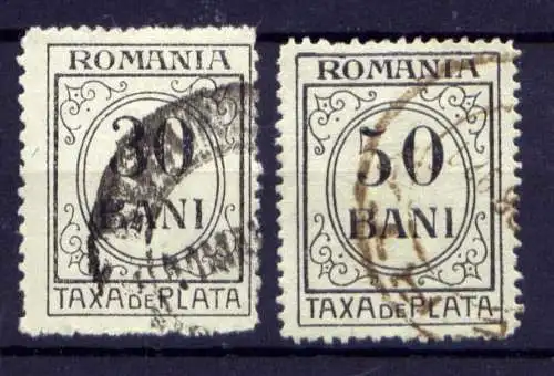 Rumänien Porto Nr.50 + 51               O  used                (1043)