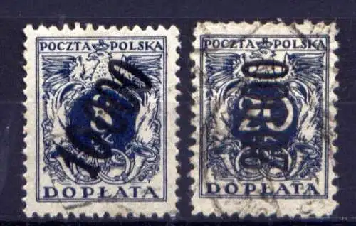Polen Porto Nr.51 + 52          O  used         (1824)