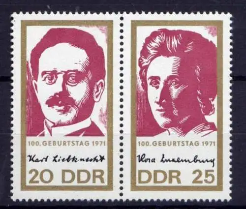 DDR Nr.1650/1 Paar                                   **  MNH       (26297) ( Jahr 1971 )