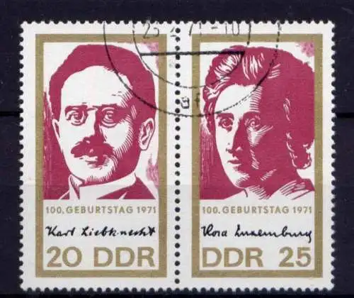 DDR Nr.1650/1 Paar                     O  used       (26039) ( Jahr 1971 )