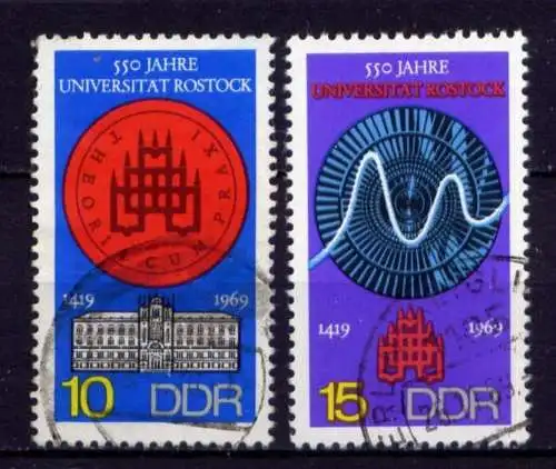 DDR Nr.1519/20                          O  used       (25988) ( Jahr 1969 )
