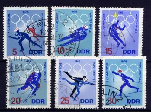 DDR Nr.1335/40                        O  used       (25932) ( Jahr 1968 )