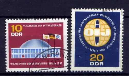 DDR Nr.1212/3                       O  used       (25914) ( Jahr 1966 )