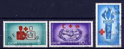 DDR Nr.1207/9                       O  used       (25912) ( Jahr 1966 )