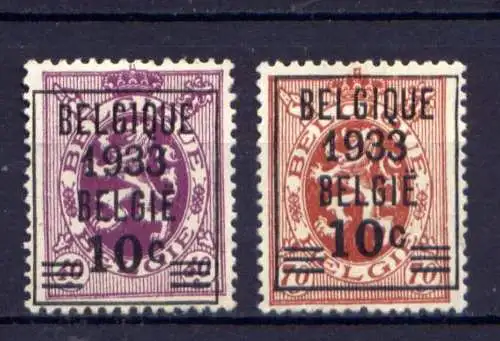 Belgien Nr.373/4          (*)  no gum           (1673)