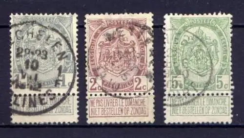 (1636) Belgien Nr.78/80          O  gestempelt