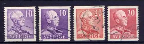 Schweden Nr. 256 + 258 I+ II       O  used      (1675)