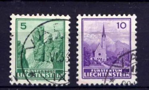 (158) Liechtenstein Nr. 127 + 128          O  gestempelt