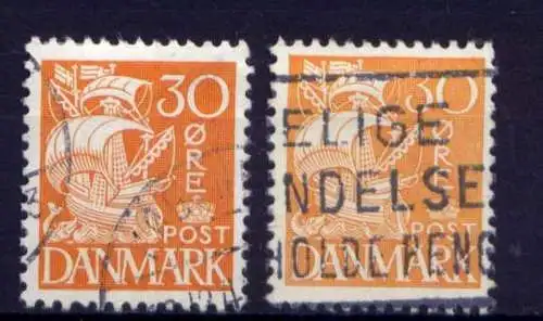 (858) Dänemark Nr.205 Type I + II        O  gestempelt