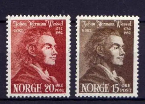 (1405) Norwegen Nr.272/3         *  ungebraucht