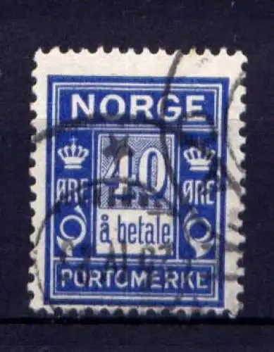 Norwegen Porto Nr.10         O  used            (1399)